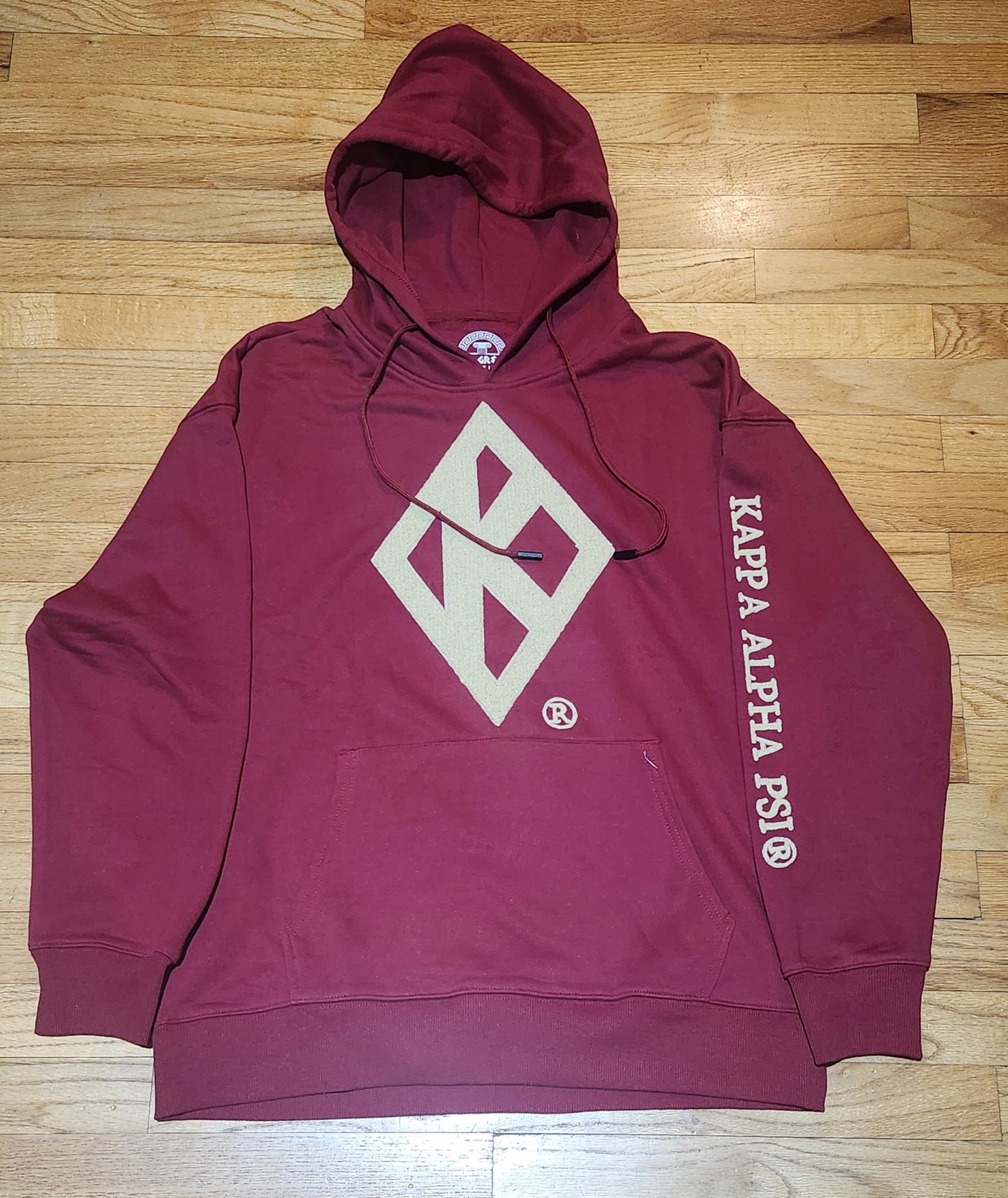 Exclusive- Kappa Alpha Psi Krimson and Kream Chenille Diamond K hoodie (Copy)