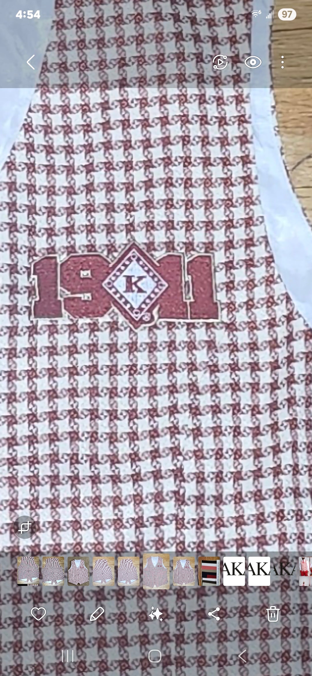 1911 Diamond K Houndstooth Vest