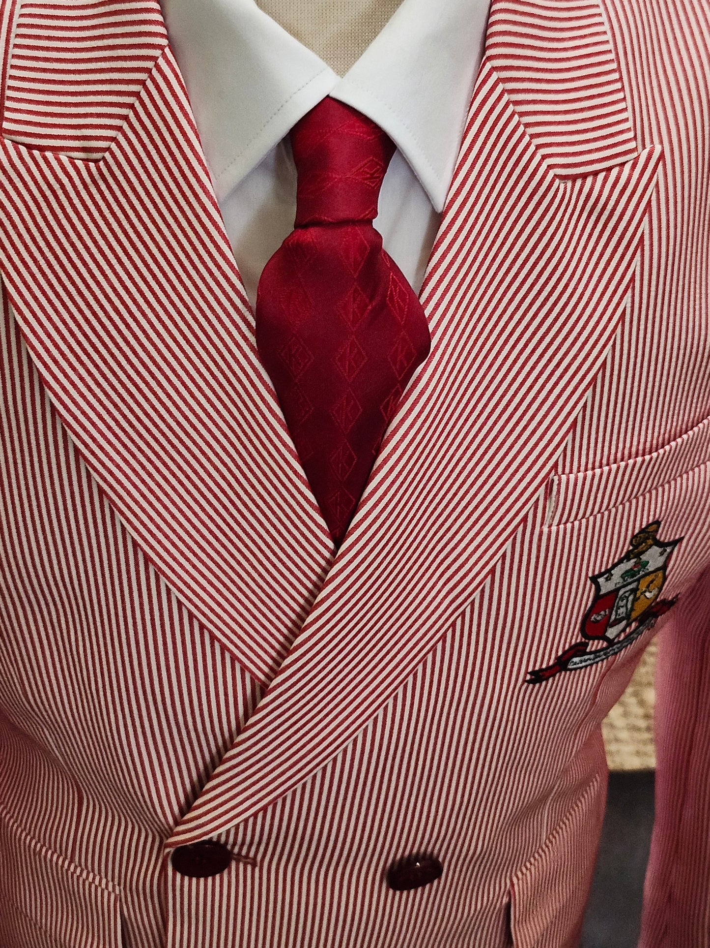 Kappa Alpha Psi® Crimson Seersucker Blazer
