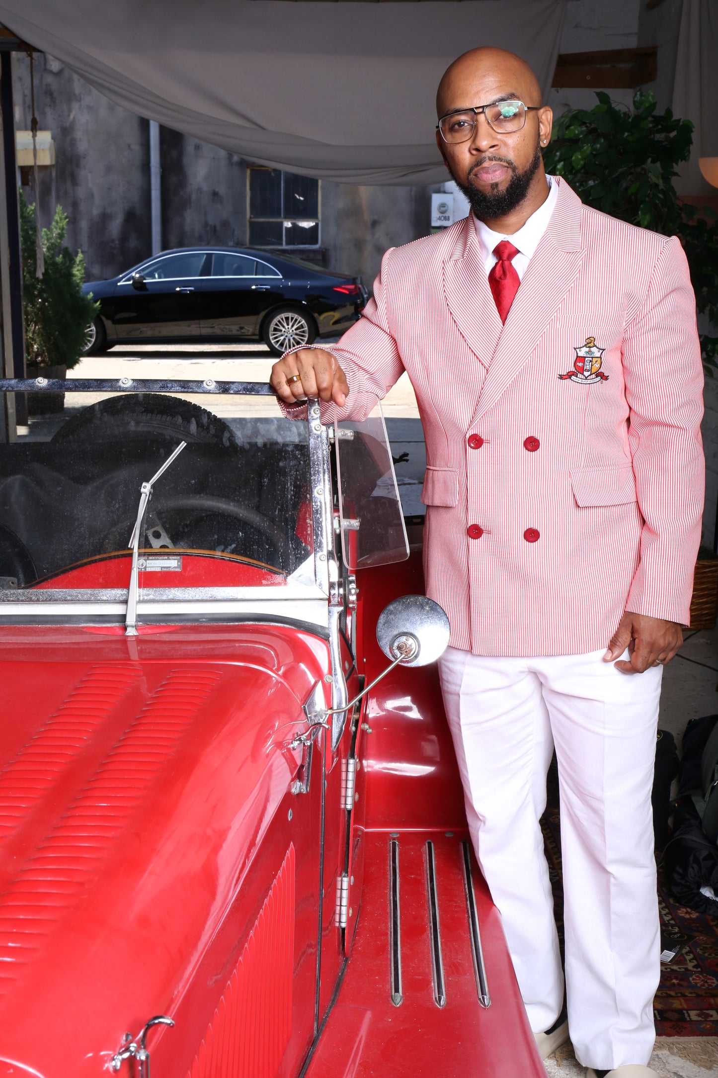 Kappa Alpha Psi® Crimson Seersucker Blazer
