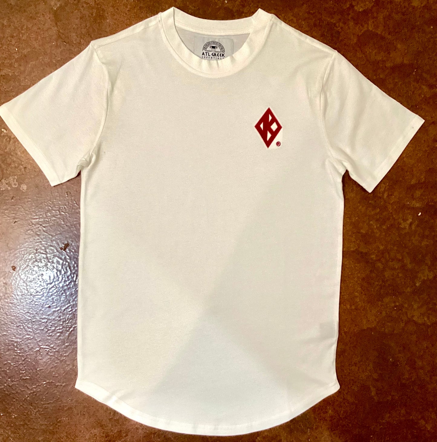 Floating Diamond K White short sleeve Crew Neck Tee