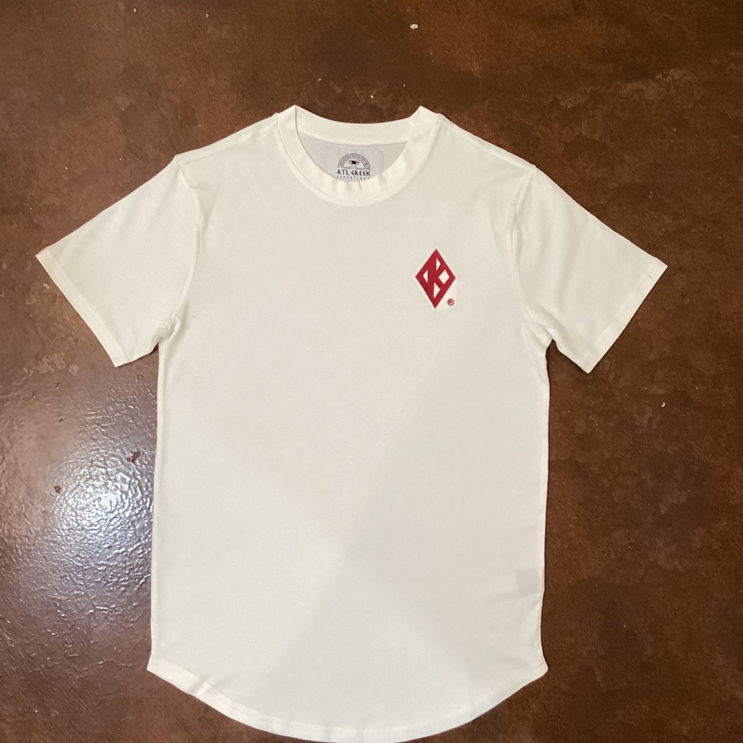Floating Diamond K White short sleeve Crew Neck Tee