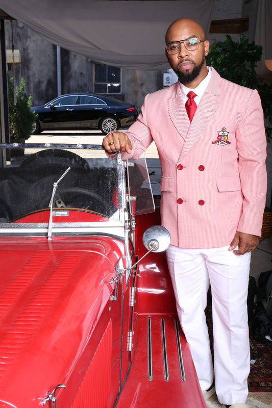 Kappa Alpha Psi® Crimson Seersucker Blazer