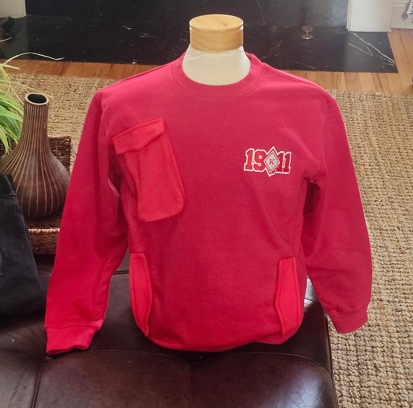 Diamond 1911 Two Tone Red Crewneck Sweater