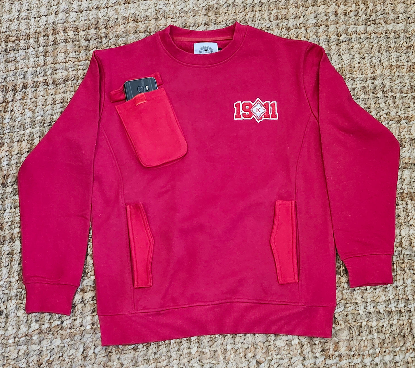 Diamond 1911 Two Tone Red Crewneck Sweater