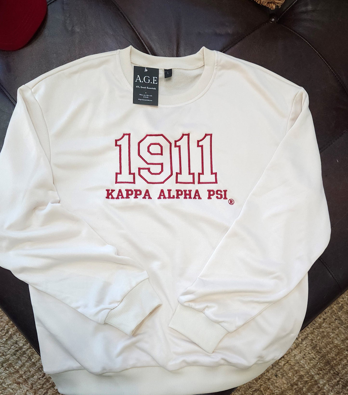 Kappa Alpha Psi Krimson and Kream lite weight sweatshirt