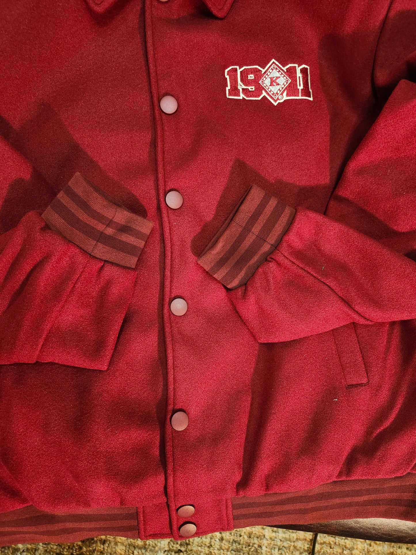 Kappa Alpha Psi Krimson and Kream  Letterman  INDIANA/1911 Jacket