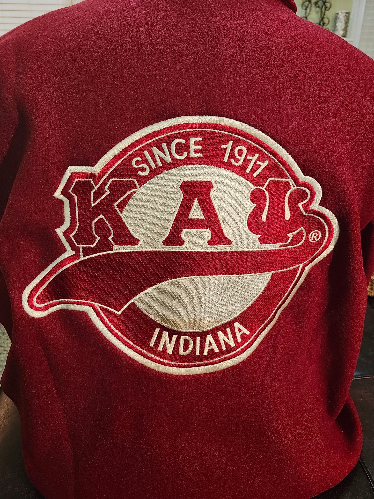 Kappa Alpha Psi Krimson and Kream  Letterman  INDIANA/1911 Jacket