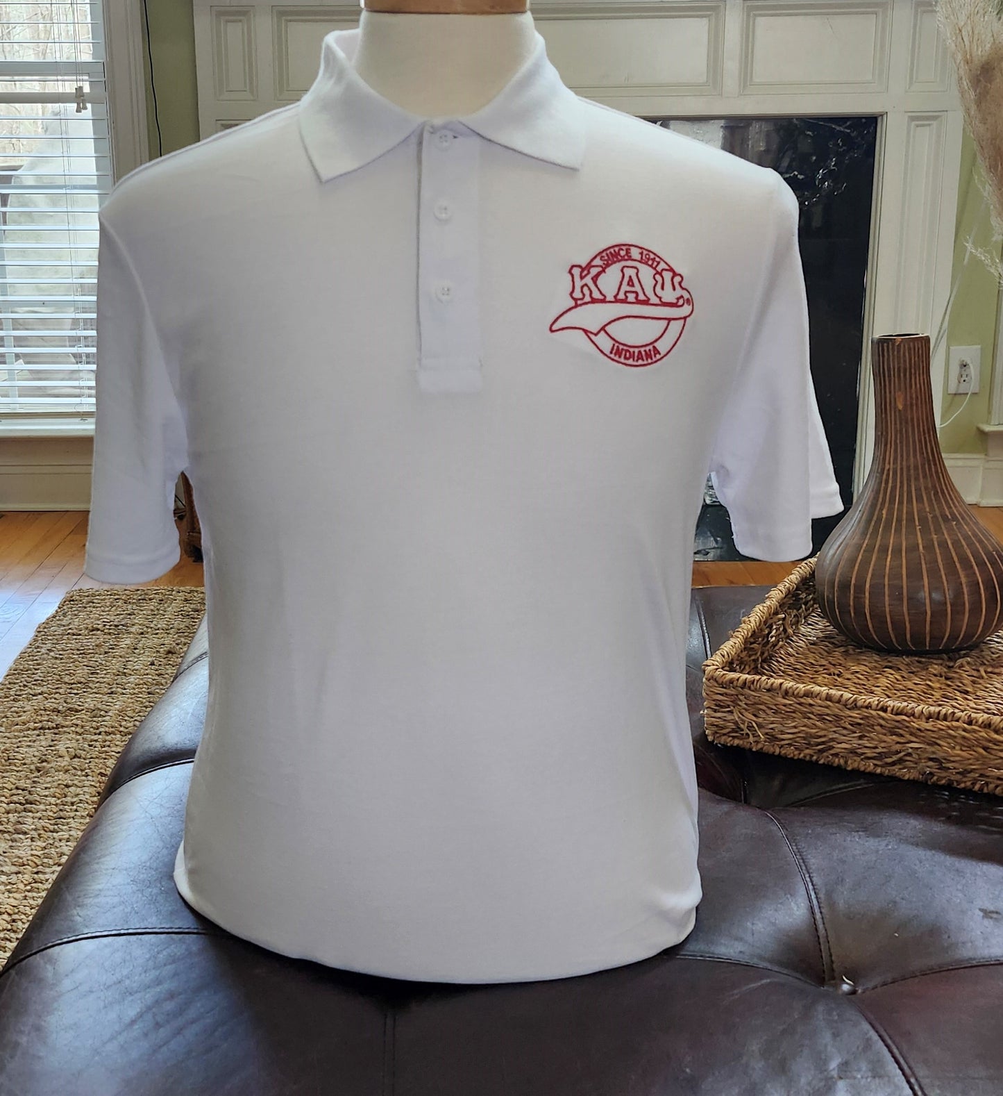 White Kappa Alpha Psi INDIANA/1911 Polo shirt