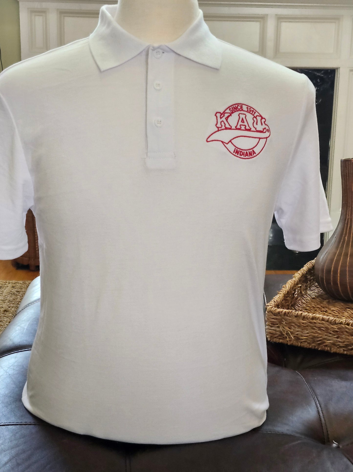 White Kappa Alpha Psi INDIANA/1911 Polo shirt