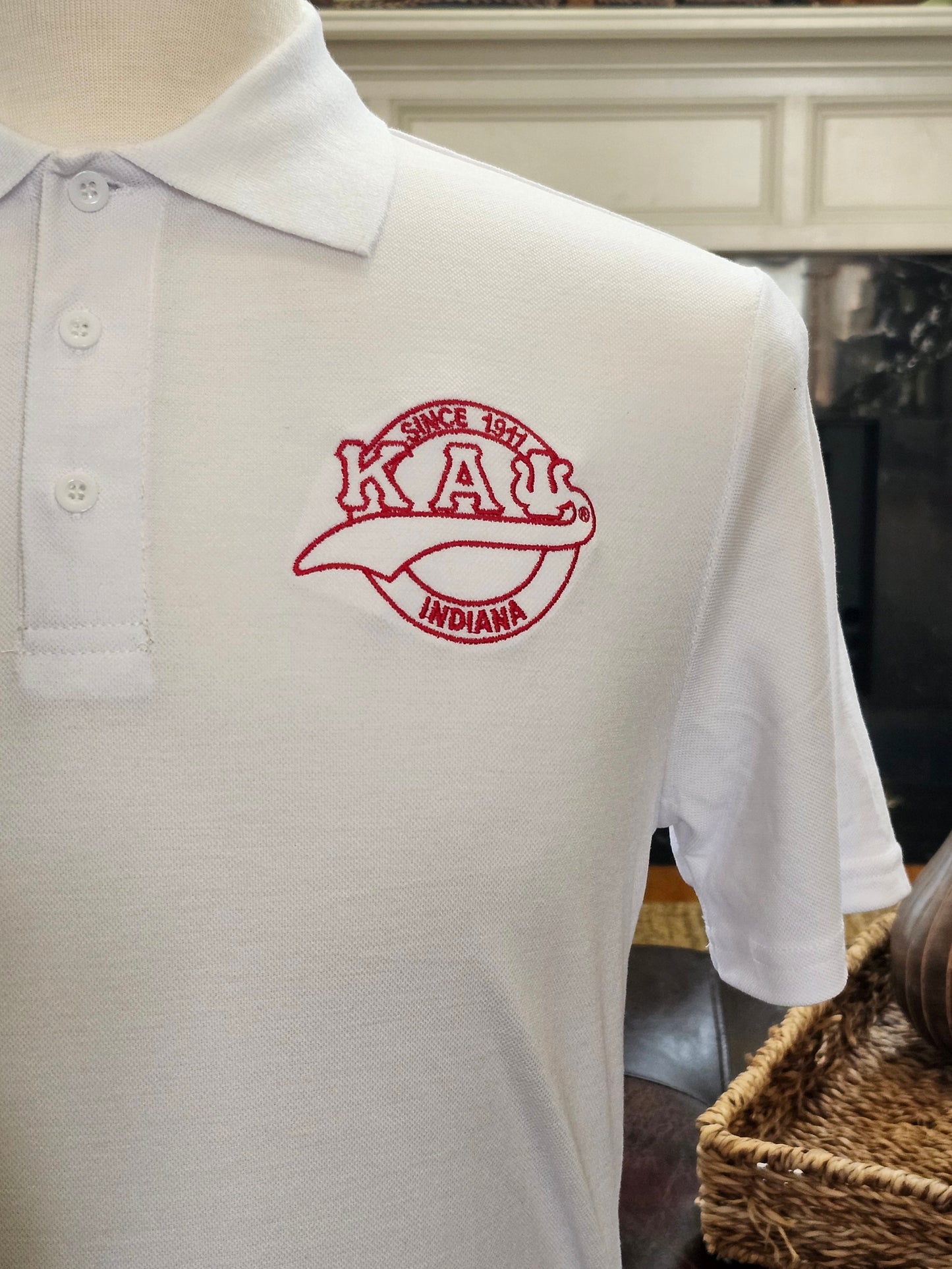 White Kappa Alpha Psi INDIANA/1911 Polo shirt