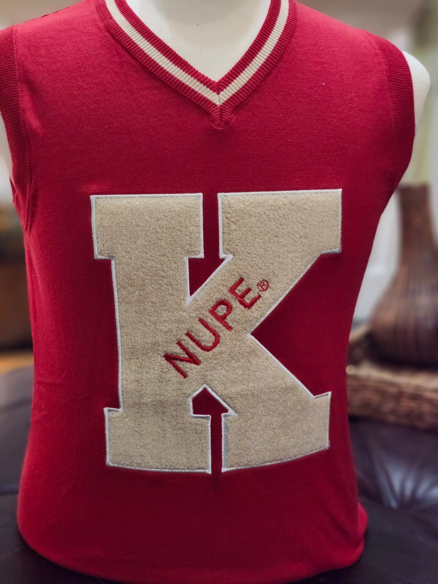 V-NECK NUPE CHENILLE K  THIN  PULLOVER  SWEATER VEST