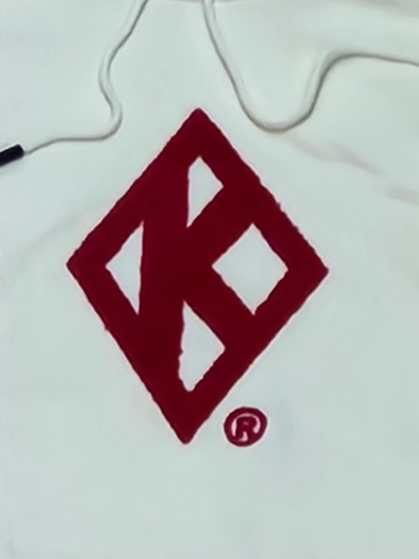 Exclusive-  Kappa Alpha Psi Krimson and Kream Chenille Diamond K hoodie