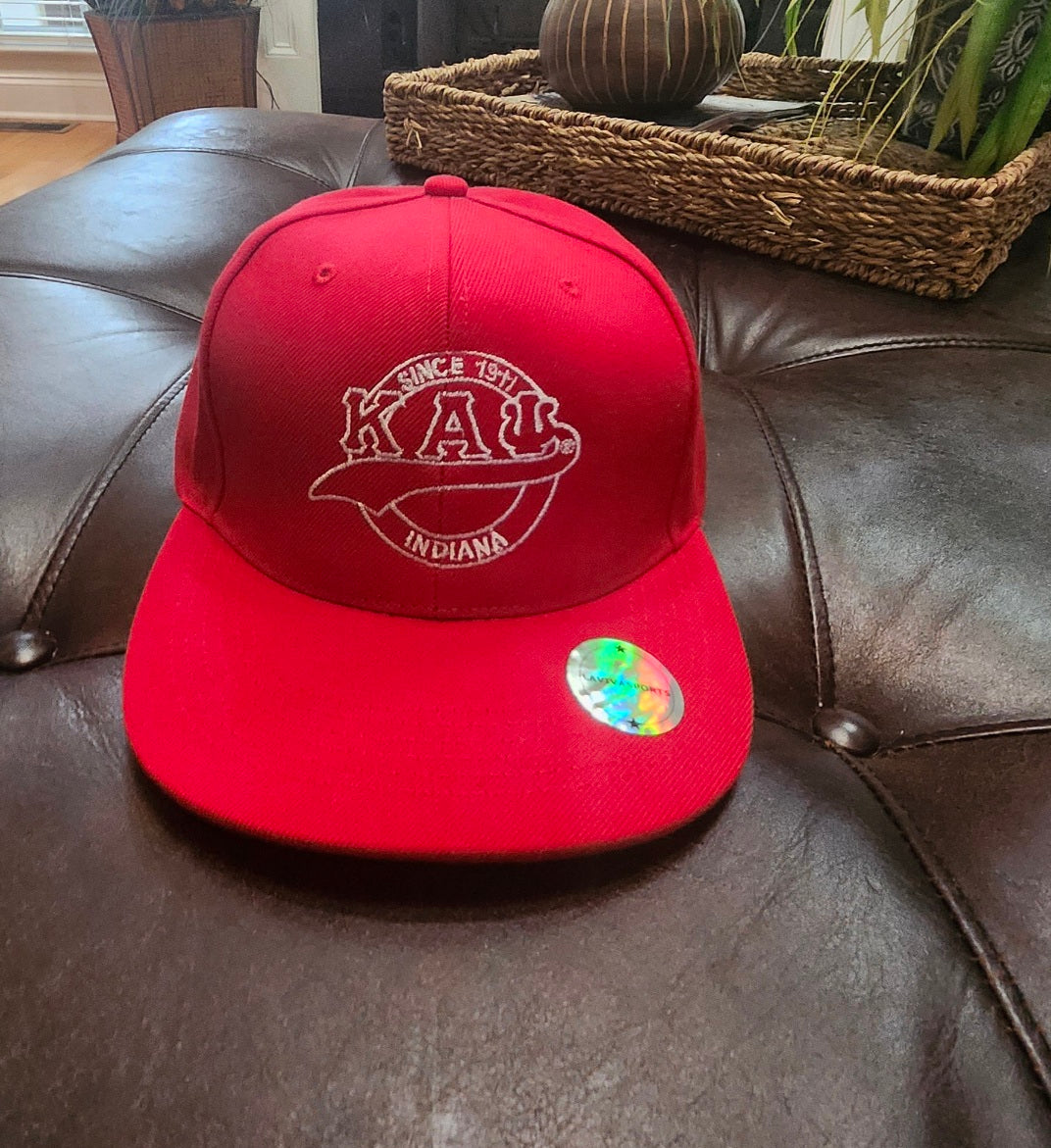 Kappa Alpha Psi Krimson and Kream or  Red and White  1911 Indiana Baseball hat