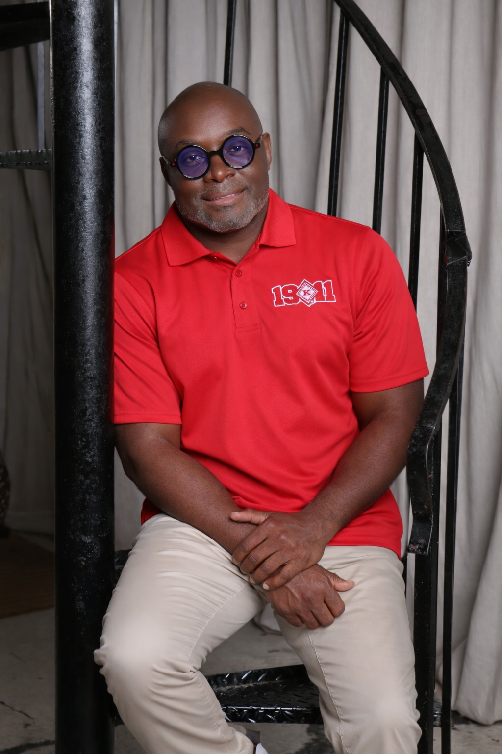 Red 1911 diamond K Polo shirt